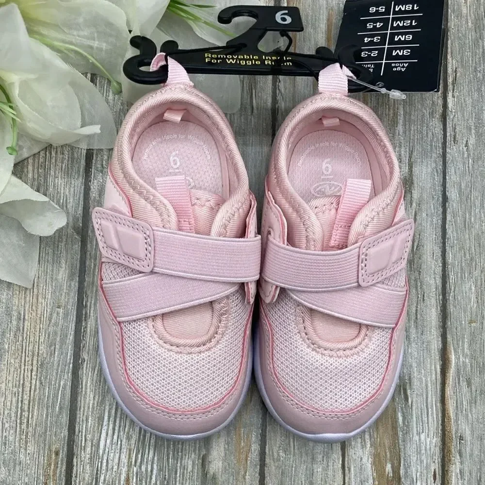 Baby Girls Cross Strap Sneakers Shoes Size 6